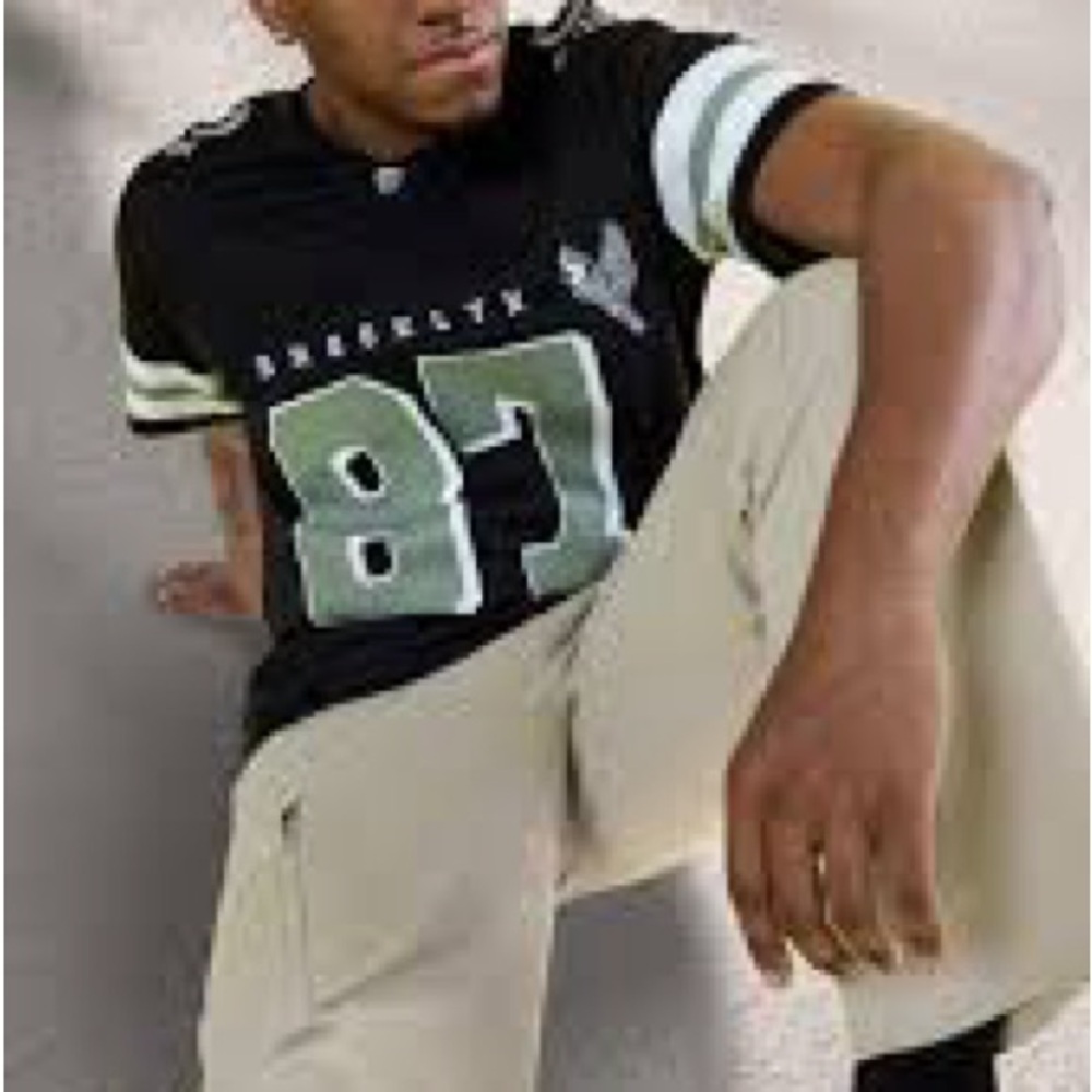 Brooklyn 87 Black and Gray Men's Jersey